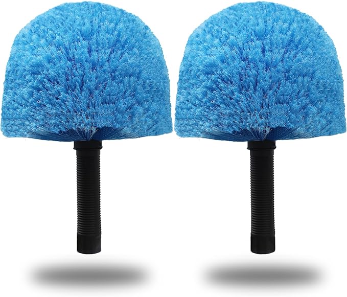 2 Pack Robust Cobweb Duster Head Brush – Superior Twist-On Web Cleaning Tool – by SINYUM