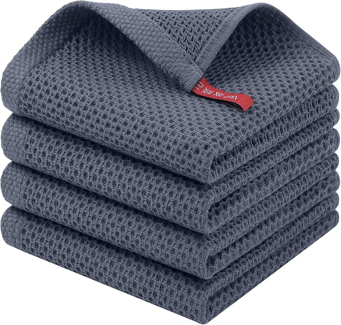Homaxy 100% Cotton Waffle Weave Kitchen Dish Cloths, Quick Drying Dish Rags by Homaxy