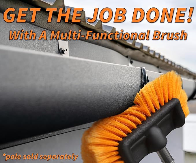 Hard Bristle Deck Scrub Brush Heavy Duty // Concrete Scrub Brush - Image 4