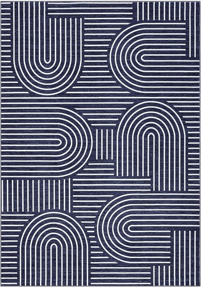 Washable Rug 4x6 Area Rugs for Living Room, Abstract Rug for Bedroom, Soft - Image 4