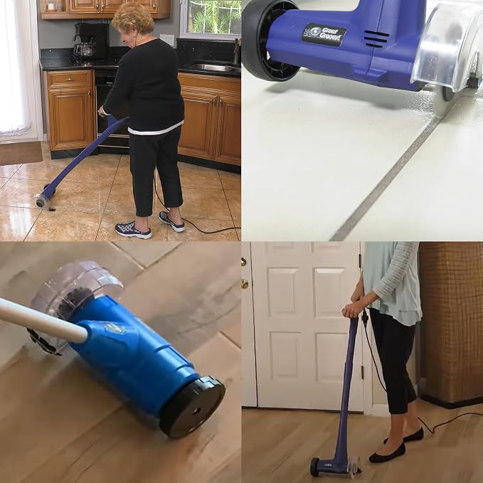 Grout Groovy! Electric Stand Up Lightweight Grout Cleaning Machine, Safely - Image 8