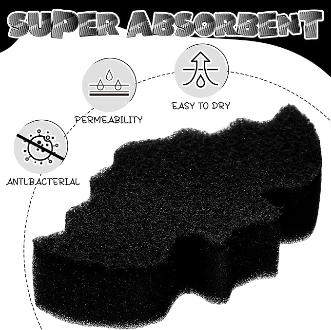 Tioncy 12 Pack Bat Sponges Kitchen Bulk Dual Sided Scrubber Gothic Sponges - Image 6