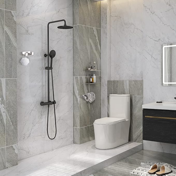 TNOMS Brushed Bathroom Hardware Accessories Set 4 Pieces Brushed Nickel Towel - Image 7