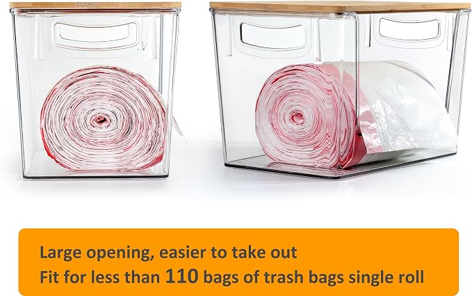 2 Pack Trash Bag Holder Dispenser, Extra Large Garbage Bags Holder, Stackable - Image 4
