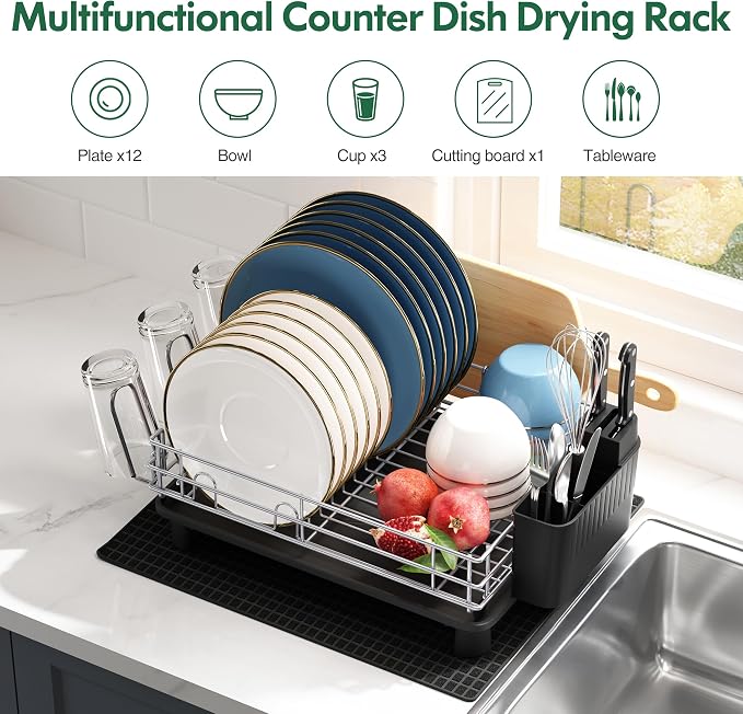 JASIWAY Stainless Steel Dish Drainers Drying Rack - Image 5