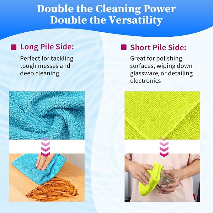 FIXSMITH Shop Towels-800 Pack, 12 x 16 in Microfiber Cleaning Cloth, Highly - Image 5