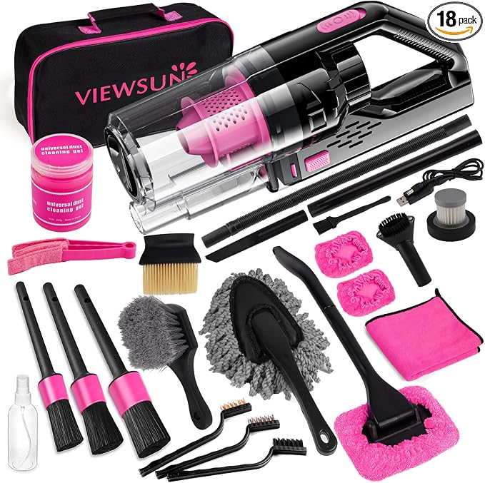 Viewsun Car Vacuum Cordless Rechargeable, 8000PA High Power Handheld Vacuum by Viewsun