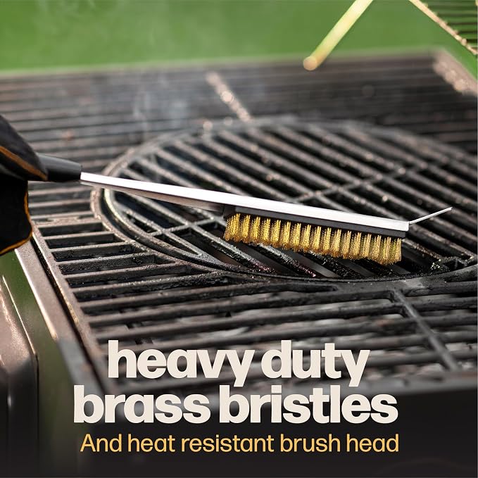 Hans Grill 2-in-1 Pizza Oven Brush & Scraper | Dual-Purpose Pizza Stone Brush - Image 6