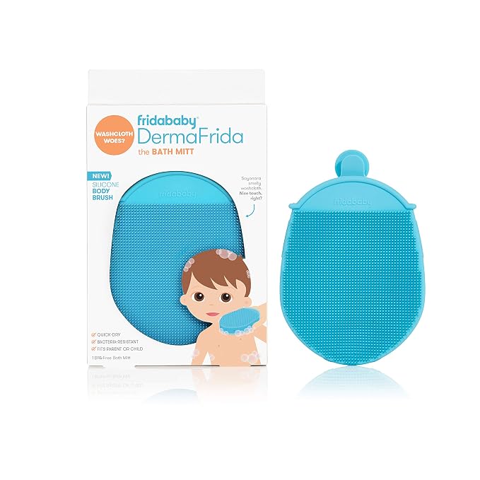 Frida Baby DermaFrida the Bath Mitt | Toddler Quick-Dry Body Bath Brush by Frida