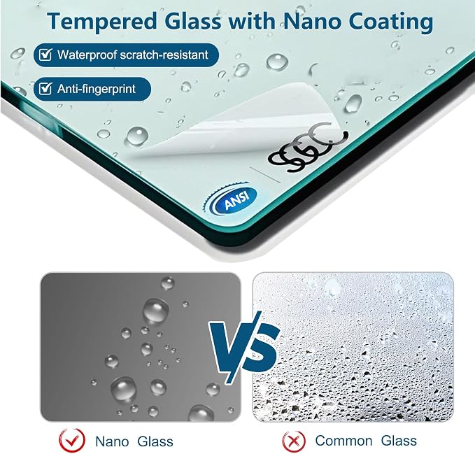 Frameless Sliding Shower Door 56–60" W x 76" H, 5/16" Tempered Glass - Image 4