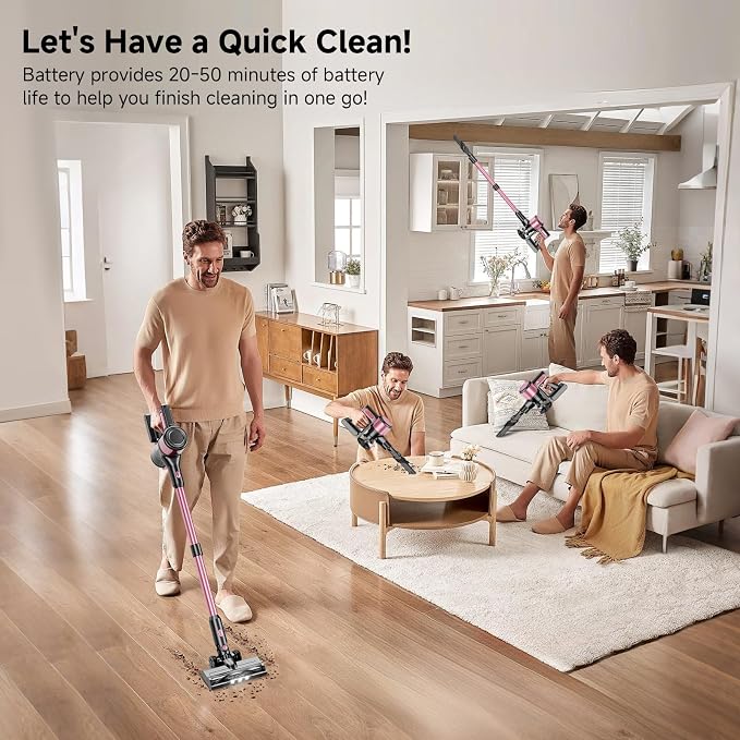 Cordless Vacuum Cleaner, 38Kpa Powerful Stick Vacuum Cleaner - Image 7