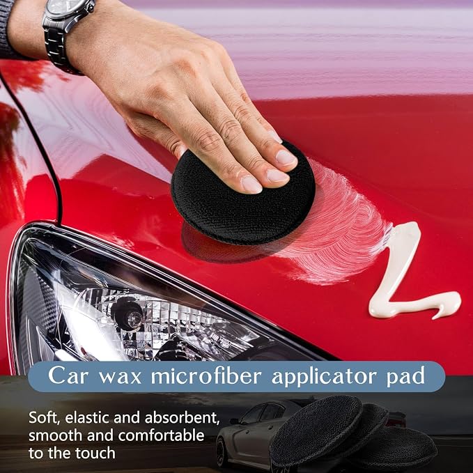 Tanlade 50 Pcs Car Detailing Microfiber Applicator Pad Wax Applicator Wash - Image 4