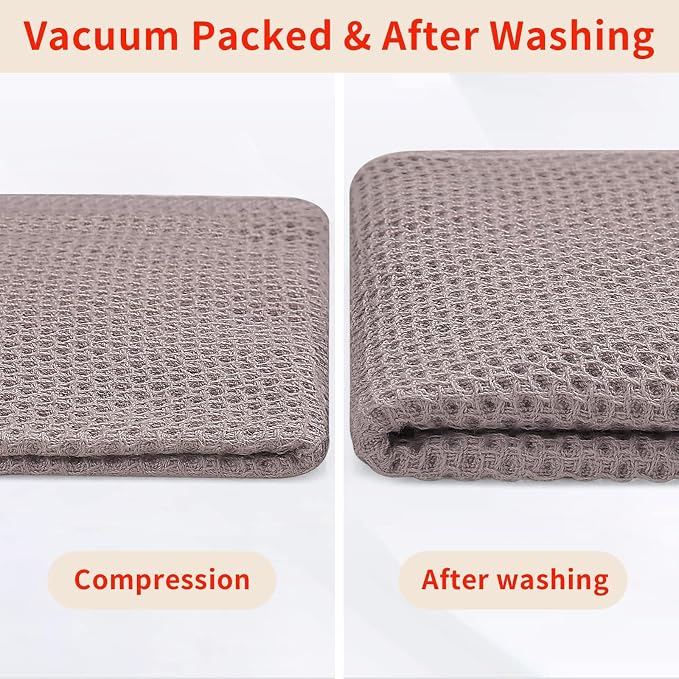 Homaxy 100% Cotton Waffle Weave Kitchen Dish Cloths, Ultra Soft Absorbent Quick - Image 7