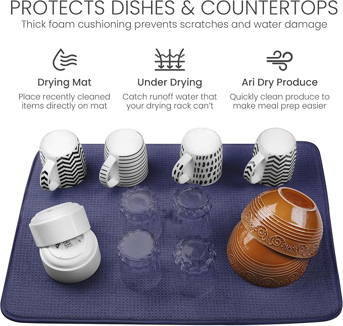 Bellemain XXL Dish Mat Microfiber Dish Drying Mat, Super absorbent - Image 5