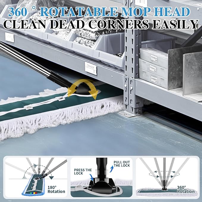 Commercial Mop, Masthome 42" Heavy Duty Dust Mop - Image 3
