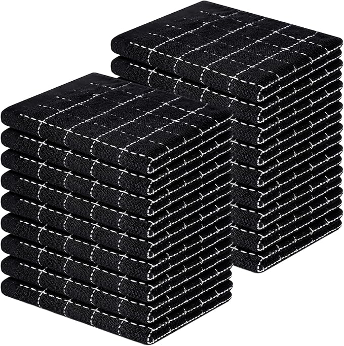 Homaxy 100% Cotton Terry Kitchen Dish Cloths, Ultra Soft and Absorbent Dish by Homaxy