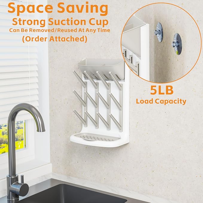 Yieach Larger Vertical Baby Bottle Drying Rack - Image 4