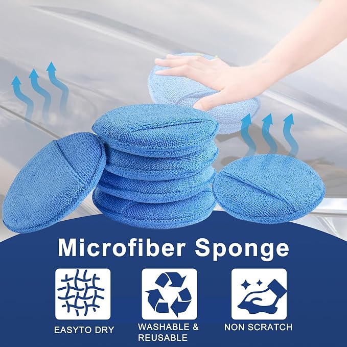 Auto Care Microfiber Wax Applicator Pads - Image 6