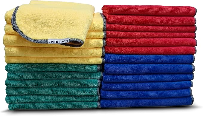 EvaClean Premium Microfiber Cleaning Cloth 16"x16" by Evaclean