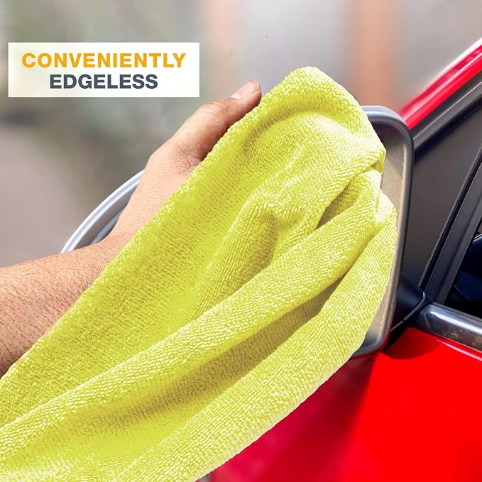 Eurow Ultrasonic Cut 300 GSM Microfiber Cleaning Towels, Streak-Free, Ultra - Image 3