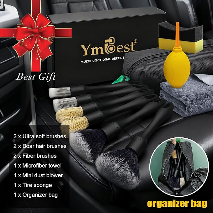 10PCS Car Detailing Brush Kit, All-in-One Interior Exterior Auto Detailing - Image 8