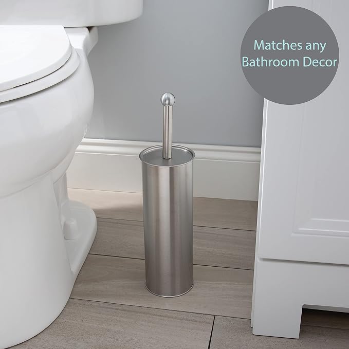 Bath Bliss Stainless Steel, Rust Resistant, Heavy Duty Toilet-Brushes, 2 Pack - Image 3