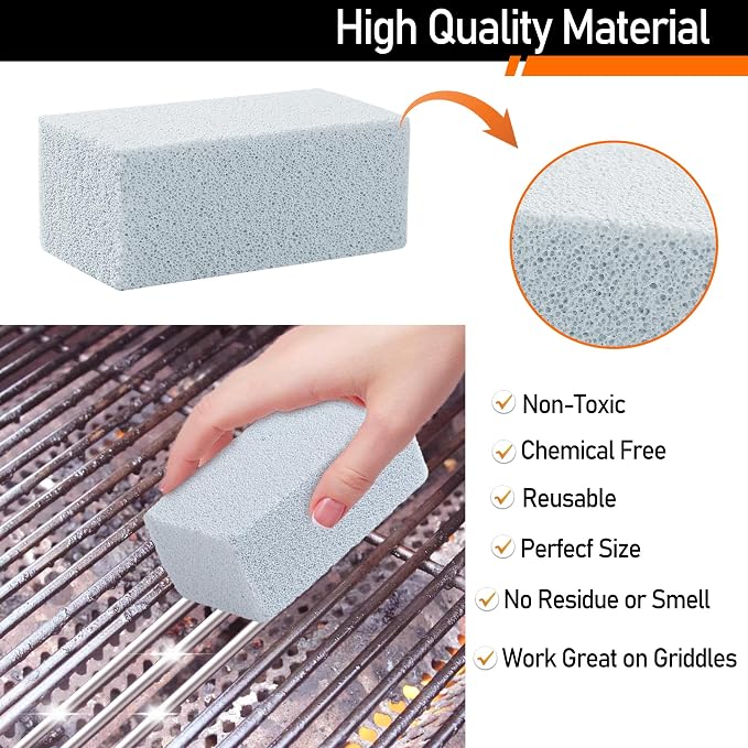 Heavy Duty Grill Cleaner, Grill Cleaning Bricks, Pumice Griddle Cleaning Stone - Image 2