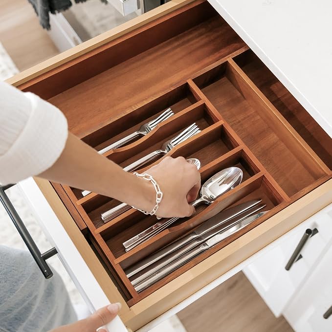 KitchenEdge Premium Silverware, Flatware and Utensil Organizer - Image 7