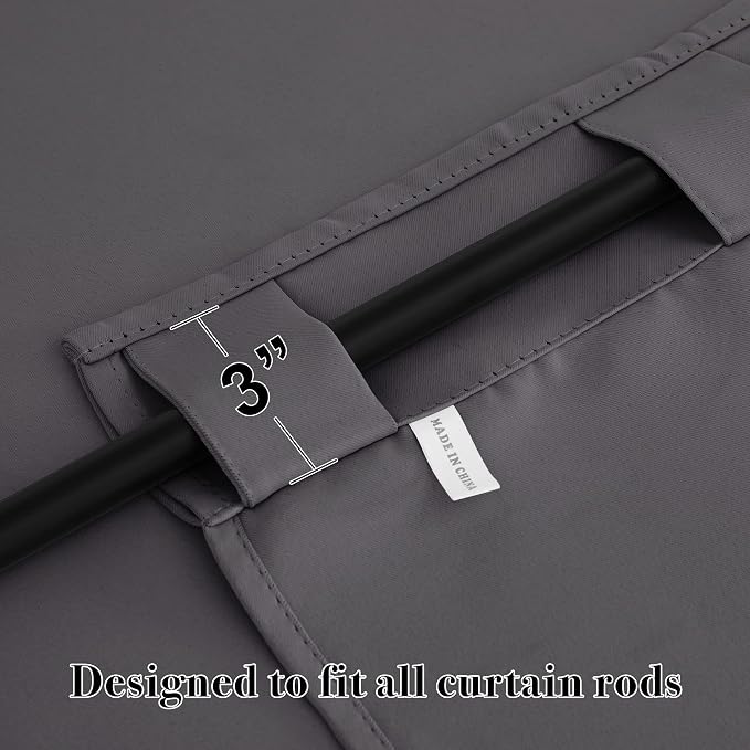 RYB HOME Blackout Curtains for Living Room, Back Tab & Rod Pocket Top - Image 5