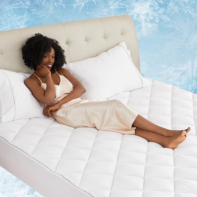 Sunflower Cooling Quilted California King Mattress Protector, Mattress Pad Cal - Image 7