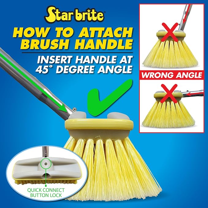 STAR BRITE 8" Heavy Duty Cleaning Brush – Durable, High-Density Star Prene - Image 3