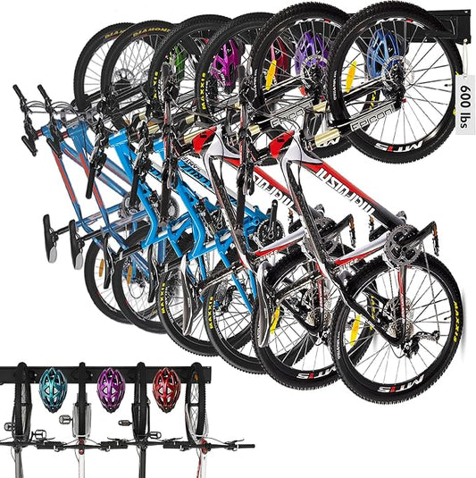 HORUSDY Stainless Steel Bike Storage Rack, 6 Bike Storage Hanger Wall Mount and by HORUSDY