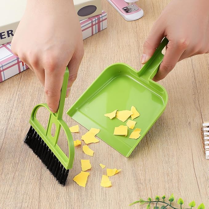 DECHOUS Dustpan and Broom Set for Desk: 6 Pack Mini Handheld Cleaning Broom and - Image 9