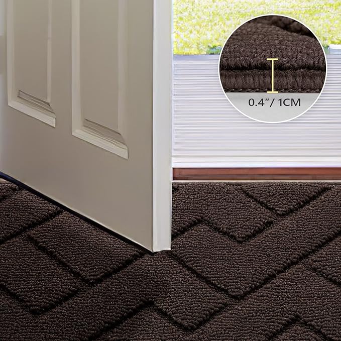 hicorfe Indoor Doormat, Front Back Door Mat Rubber Backing Non Slip Door Mats - Image 4