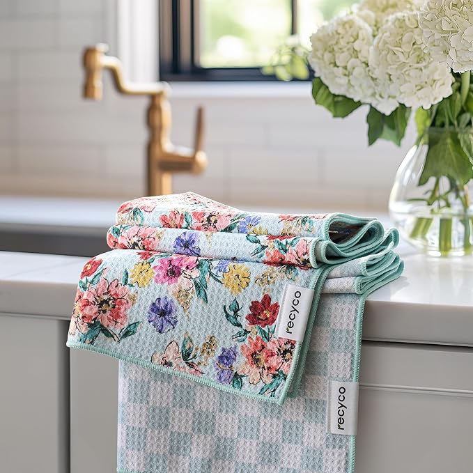 RECYCO Waffle Kitchen Towel Set of 2 by RECYCOHOMECOLLECTION