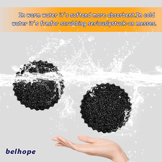 belhope Black Scrub Sponges - Image 2