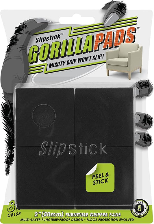 Slipstick GorillaPads Non Slip Furniture Pads/Gripper Feet Floor Protectors by Slipstick