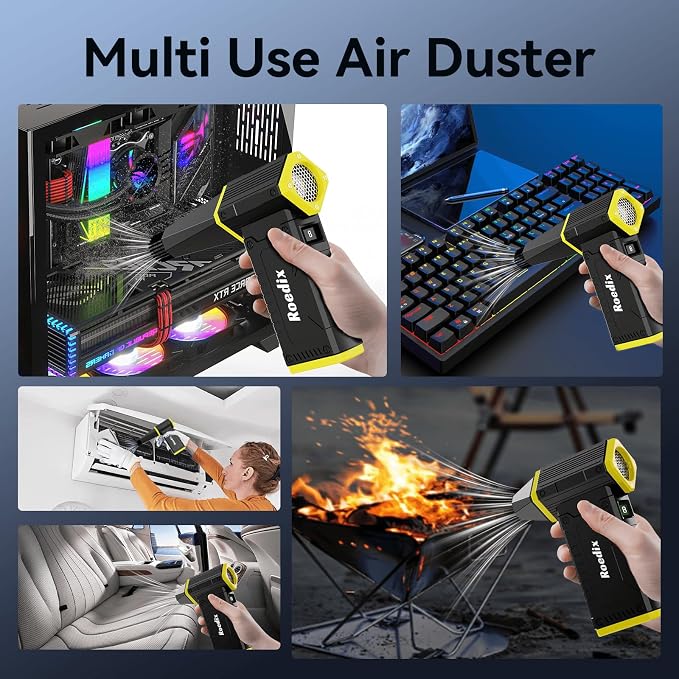 Compressed Air Duster, 210000RPM 8-Gear Adjustable Electric Air Duster - Image 6