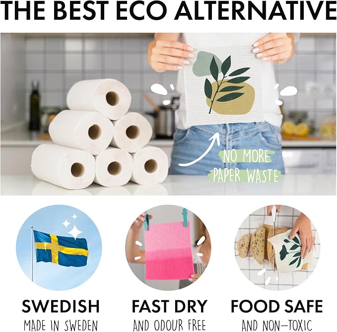 SUPERSCANDI 5 Pack Swedish Dishcloths - Image 7