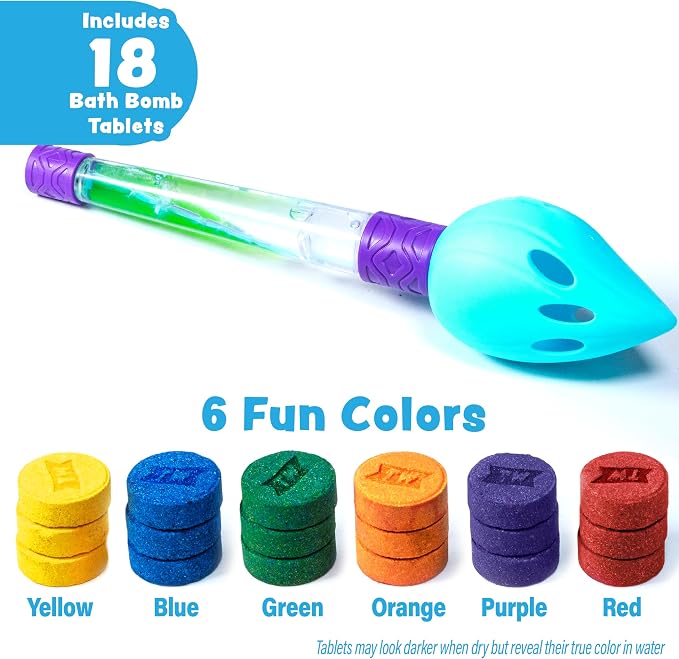 Tub Works® Bath Color Brush™ Kids Bath Bomb Set | Nontoxic & Fragrance-Free | - Image 6