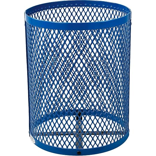 Global Industrial Outdoor Diamond Steel Trash Can - Image 4