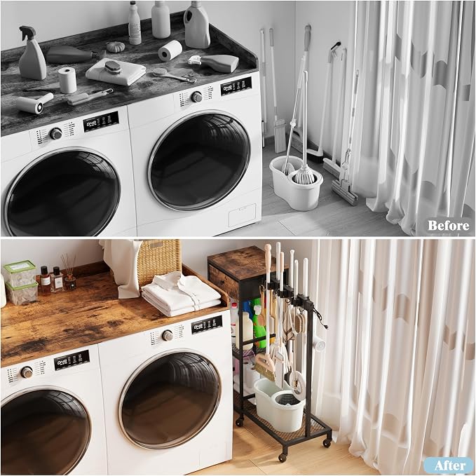 Heavy Duty Metal Cleaning Cart - Image 8