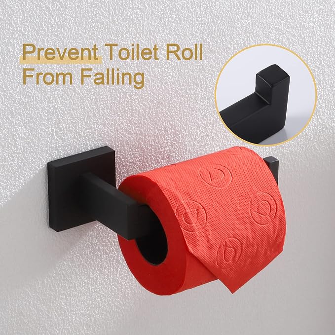 KOKOSIRI Black Toilet Paper Holders Bathroom Toilet Paper Roll Holder SUS304 - Image 5