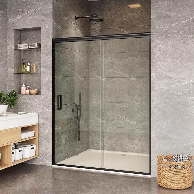 Fully Framed Sliding Shower Door, Adjustable 56"-60" W x 72" H - Image 7
