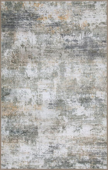 WILLSUN Washable Area Rugs, 3x5 Non-Slip Boho Large Area Rugs for Living Room, Bedroom, Machine Washable Vintage Rug, Indoor Floral Print Carpet for Home Decor, Kid & Pet Friendly Mat
