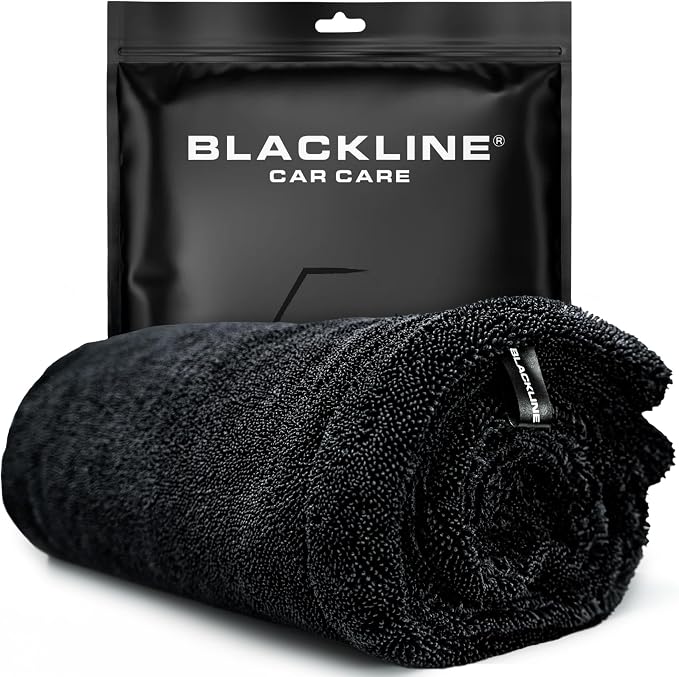Blackline 24"x36" Twisted-Loop Car Drying Towel, Streak Free, Lint Free by BlacklineCarCare