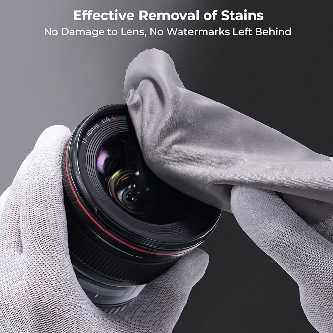 K&F CONCEPT 3 Pack Microfiber Cleaning Cloth（15x18cm）, Washable Lens Cleaning - Image 2