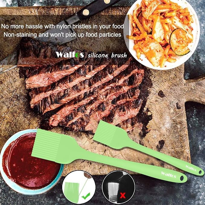 Walfos Basting Brushes Silicone, Heat Resistant Pastry Brushes - Image 5