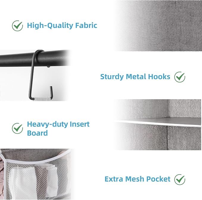 StorageWorks 6-Shelf Closet Organizers, Two 3-Shelf Separable Hanging Shelves - Image 4