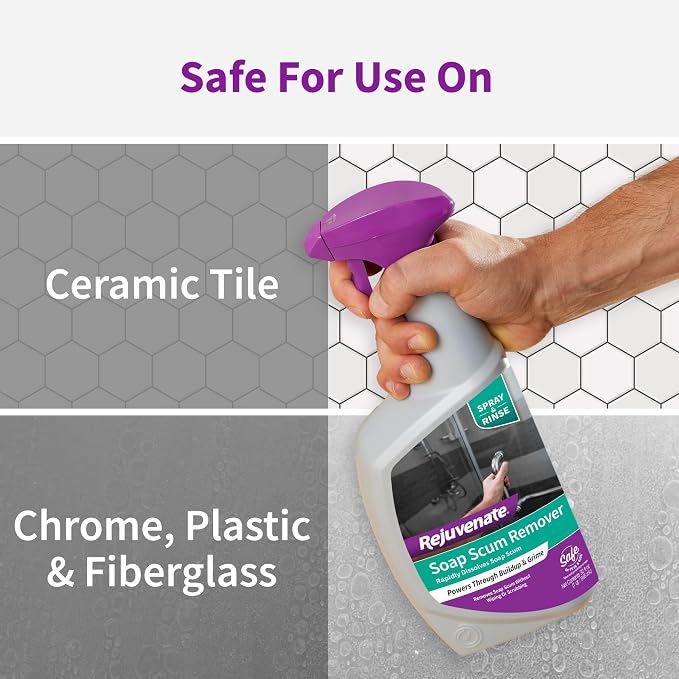 Rejuvenate Soap Scum Remover, 32 Ounces, Easily Dissolves Soap Scum Without - Image 7